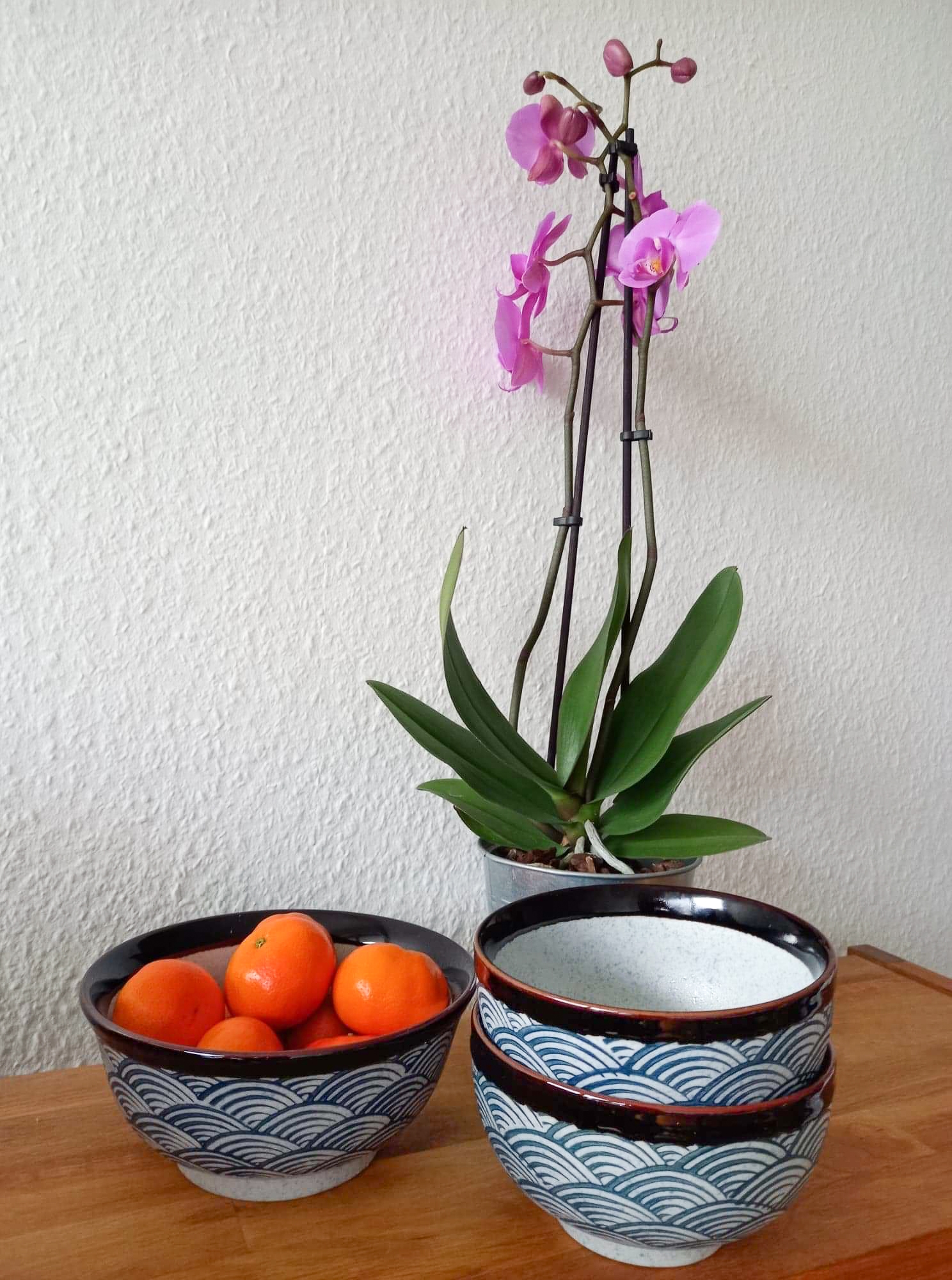 Hand Painted And Hand Glazed Japanese Ceramic Ramen Bowl With Classic