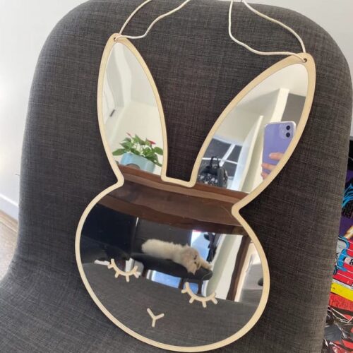Decorative Rabbit Acrylic Child Safe Mirror photo review