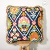 Boho-tribal-floral-embroidered-cushion-with-golden-tassels-feel-good-decor