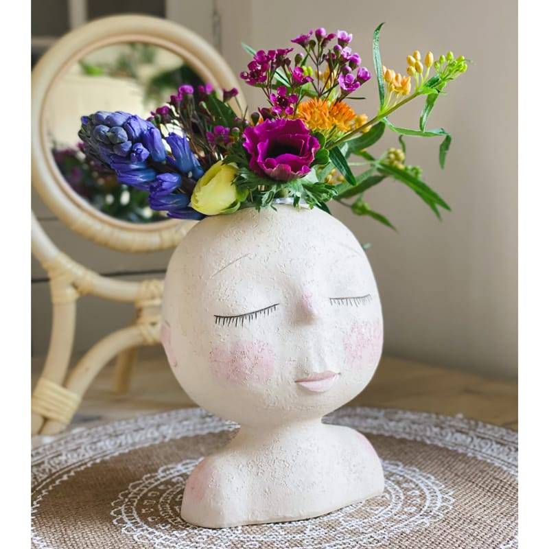 Creative Doll Face Planter Vase Sale Planters & Vases Living Room Bathroom Feel Good Decor