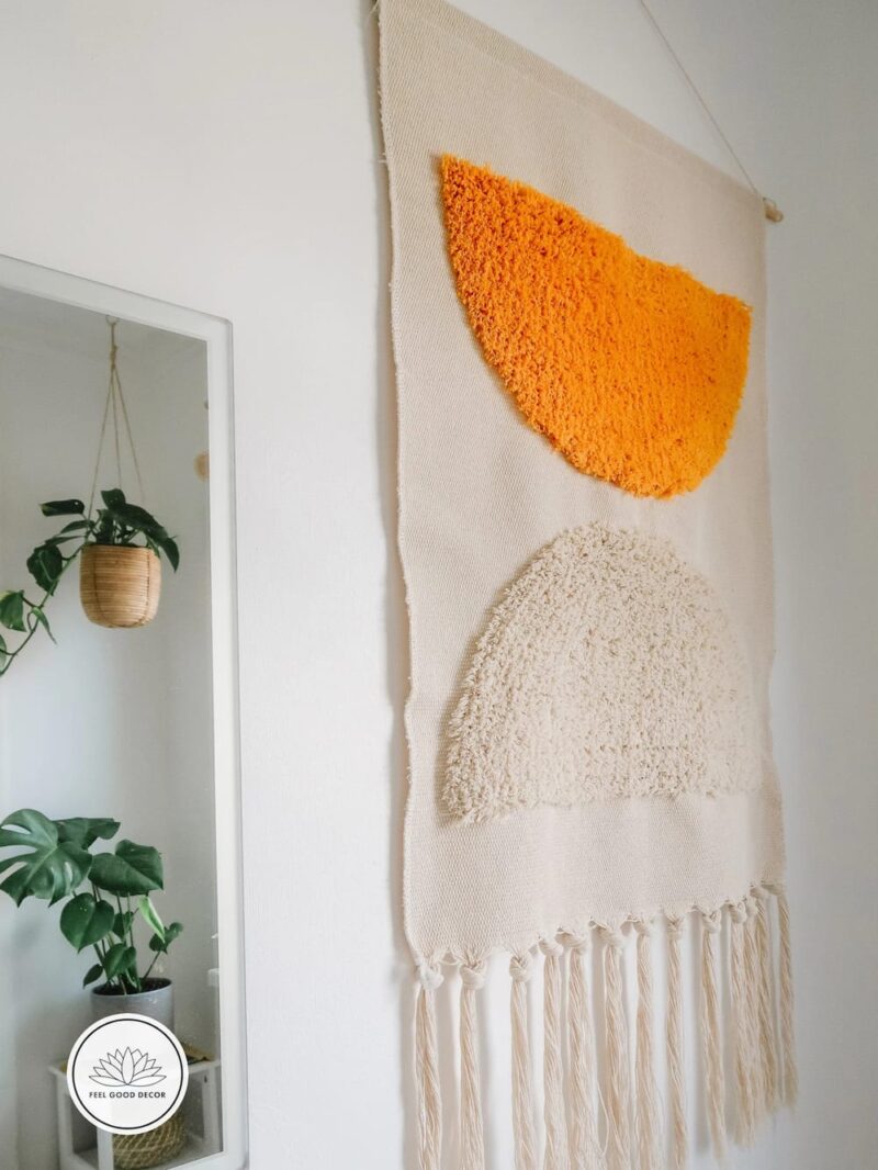 Half Sun Boho Hand Tufted Large Wall Hanging Cotton Tapestry-feel-good-decor