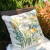 Vintage Daisies Ivory Beige Embroidery Cotton Linen Cushion Pillow Cover-feel-good-decor-8
