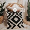 Black_And_White_Bohemian_Throw_Pillow_Cushion_Cover_With_Tufted_Geometric_Patterns_Feel_Good_Decor