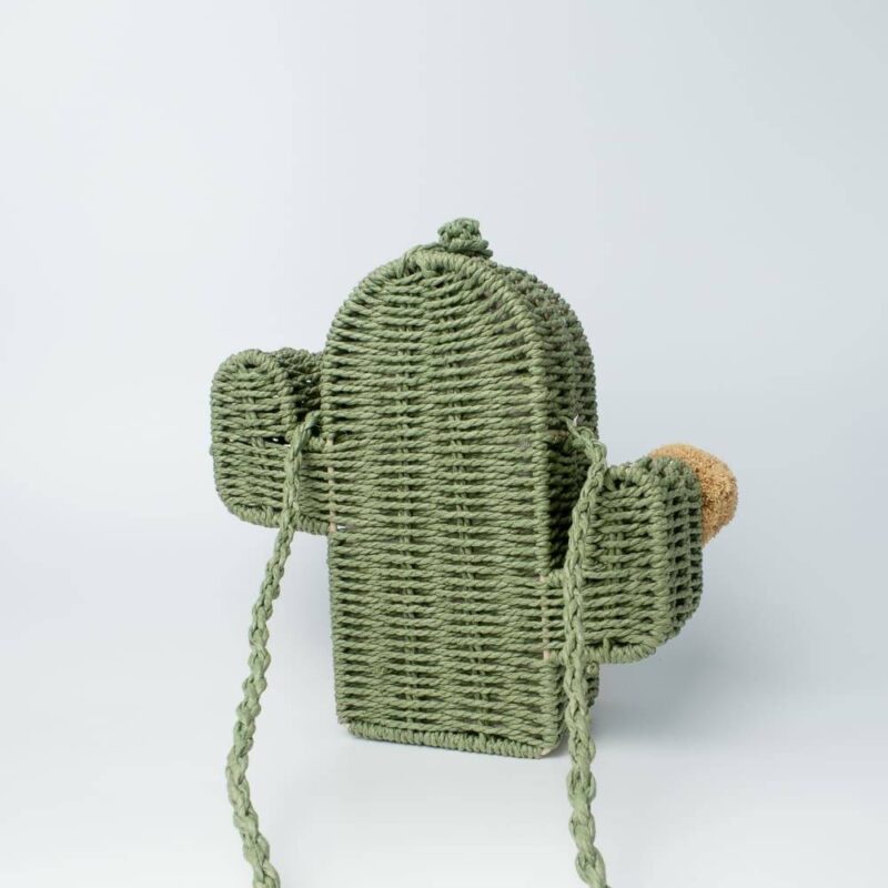 Handmade Cactus Straw Bag and Wall Decor Rattan & Natural Materials Accessories Wall Hangings Living Room Bedroom Kids Room Feel Good Decor