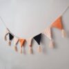 Handmade Orange Crochet Garland Bunting Wall Hangings Kids Room Feel Good Decor