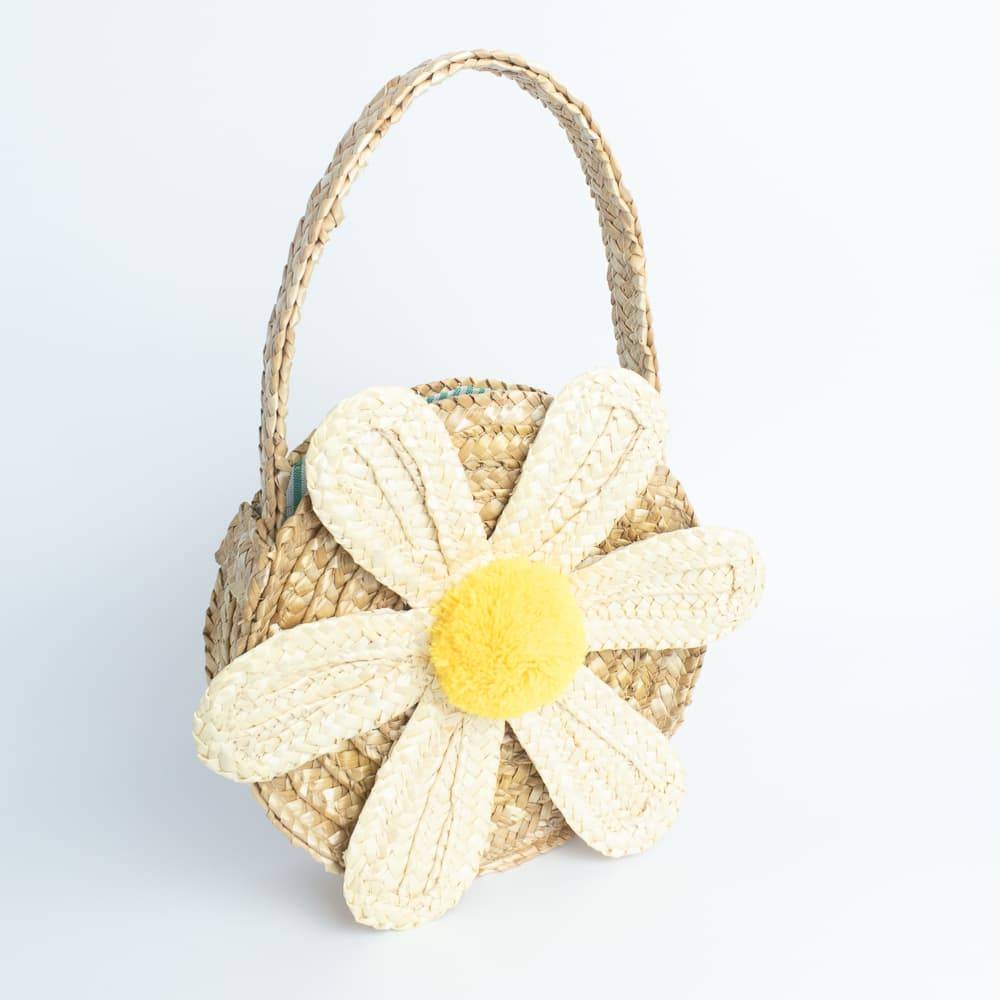 Boho Chic Small Round Daisy Straw Bag - Feel Good Decor