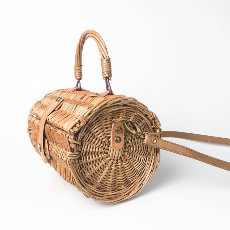 Boho Handmade Natural Rattan Cylinder Bag Bags Rattan & Natural Materials Accessories Feel Good Decor