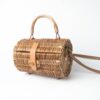 Boho Handmade Natural Rattan Cylinder Bag Bags Rattan & Natural Materials Accessories Feel Good Decor