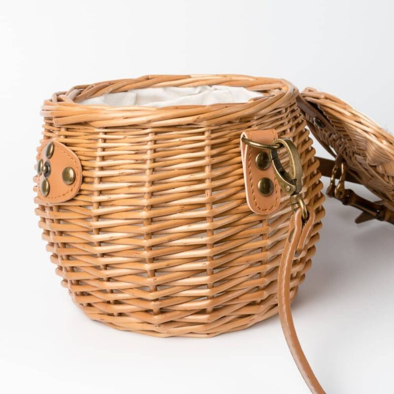 Boho Rattan Bamboo Small Round Bag Bags Rattan & Natural Materials Accessories Feel Good Decor