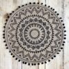Boho Round Jute Placemat With Small Pom Poms Rattan & Natural Materials Rugs & Mats Wall Hangings Tableware & Serveware Kitchen & Dining New In Feel Good Decor