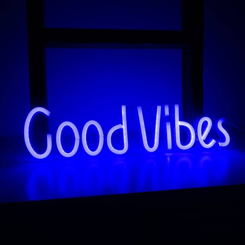 Good Vibes Neon Light Sign (USB Powered) Wall Hangings Lights Living Room Kitchen & Dining New In Feel Good Decor