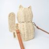 Handmade Natural Straw Cat Shaped Storage Basket and Bag Rattan & Natural Materials Living Room Kids Room Feel Good Decor