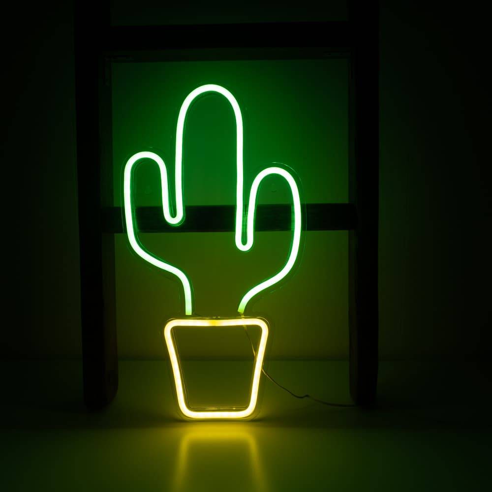 Cactus Green LED Battery Light Bedroom Living Room NEW 
