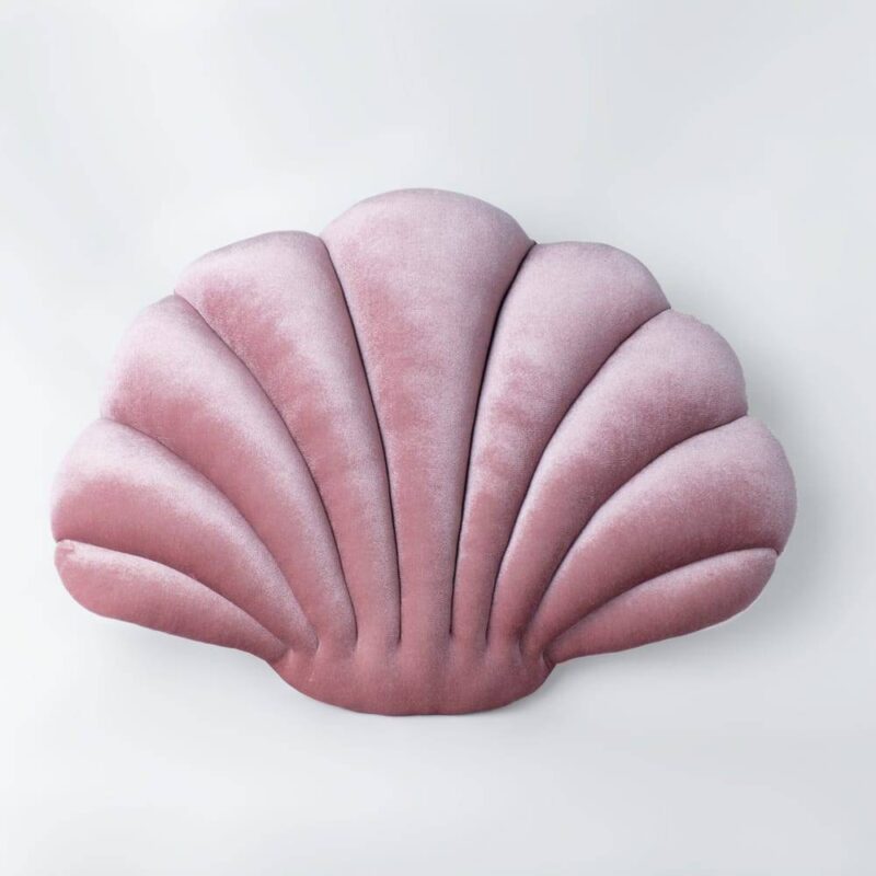 Large Rose Pink Shell Cushion 53 x 35 cm Cushion Covers & Cushions Living Room Bedroom Feel Good Decor
