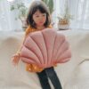 Rose Pink Sea Shell Pillow Cushion-feel-good-decor-