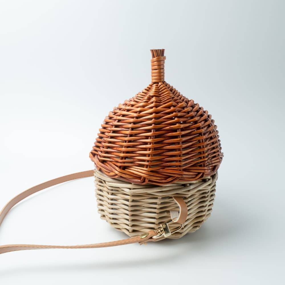 Small Rattan Wicker Acorn Shaped Kids Storage Basket - Feel Good Decor