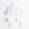 Smiling Cloud with Raindrops Wall Hanging For Kids Room Nursery Wall Hangings Kids Room Feel Good Decor