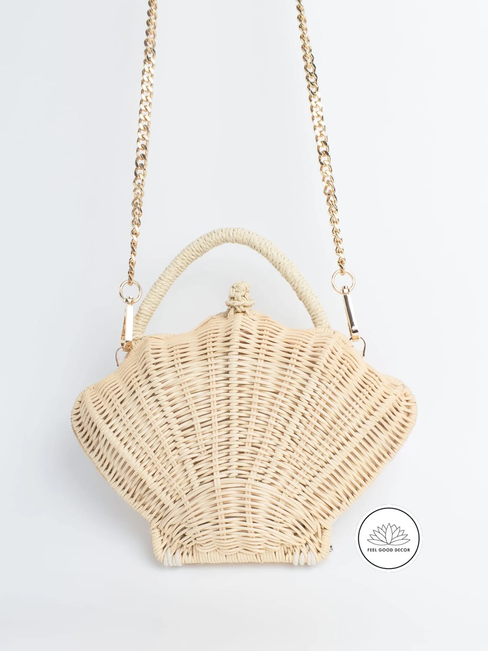 Luxury Conch Rattan Handbags Bohemian Shell Straw Bags for Women