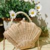 Timeless Handmade Boho Chic Shell Rattan Bag-feel-good-decor