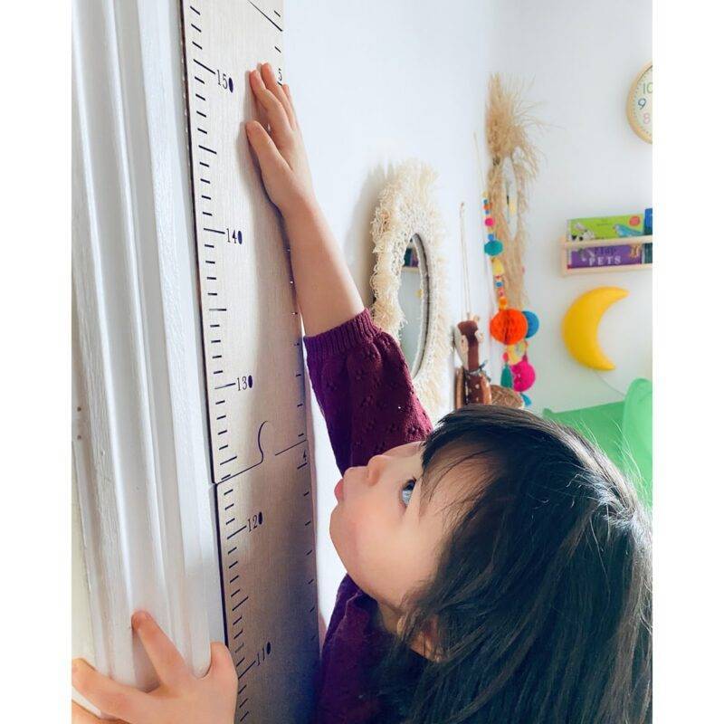 Wooden Wall Height Chart (60 – 210cm) Wall Hangings Kids Room Feel Good Decor