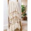 Boho Chunky Hand-knitted Throw Blanket With Tassels 120x180cm Blankets & Throws Living Room Bedroom New In Feel Good Decor