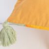 Sun Face Embroidery Cushion Cover With Tassels-2
