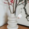 White Scandi Boho Ceramic Bubble Vase-feel-good-decor