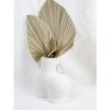 White-bum-butt-vase-with-bisque-finish-feel-good-decor-dried-palm-leaves