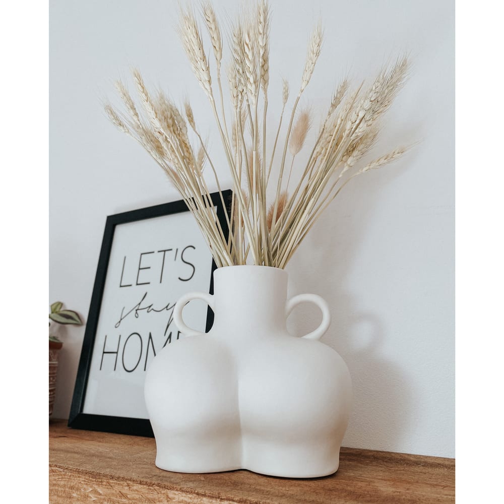 radar Anger eftertænksom White Booty Vase | Love Handle Butt Vase With Bisque Finish (Handmade) -  Feel Good Decor