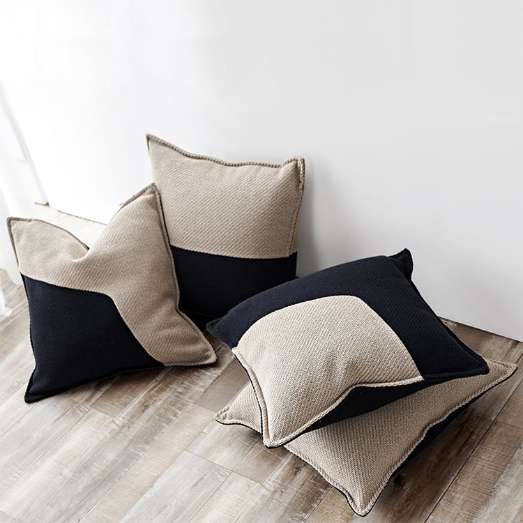 Modern-scandi-minimalist-black-beige-cushion-cover-feel-good-decor-set