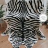 Faux Zebra Hide Area Rug Back White Scandi Rug Feel Good Decor