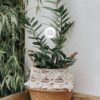 Boho Seagrass Basket With Cotton Macrame Garland-feel-good-decor