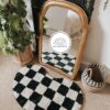 Checkerboard Black and White Accent Rug-feel-good-decor-2