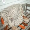 Handwoven Bohemian Cotton Macrame Lace Net Decorative Wall Hanging With Tassels-feel-good-decor