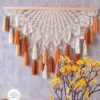 Handwoven Bohemian Cotton Macrame Lace Net Decorative Wall Hanging With Tassels-feel-good-decor