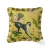 Luxe Rainforest Monkey Print Lime Green Velvet Throw Pillow Cover