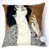 Woman With Cigarette Illustration Throw Pillow Cover-feel-good-decor