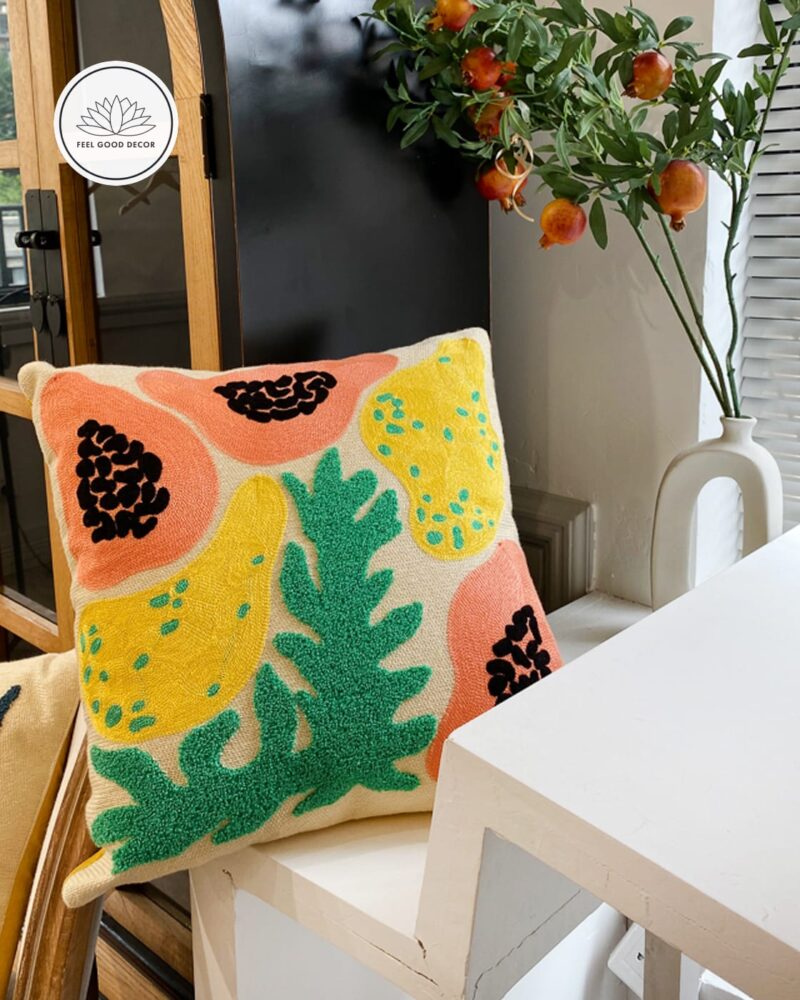 tropical-papaya-pillow-yellow-dragon-fruit-cushion-feel-good-decor
