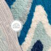Retro Shades Of Blue Tufted Gradient Accent Rug Feel Good Decor