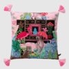 Vintage-Monkey-Crane-Luxe-Pink-Velvet-Pillow-Cover-with-Tassels-FeelGoodDecor